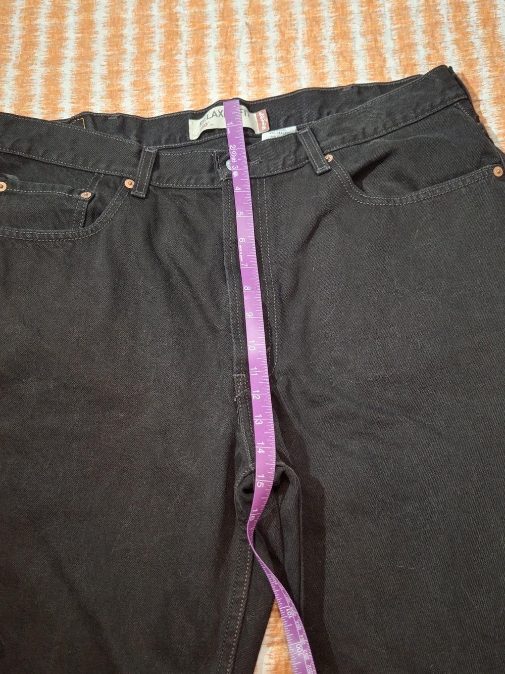 Levi's 100% Cotton Black Straight-Leg Jeans - Picture 6 of 12